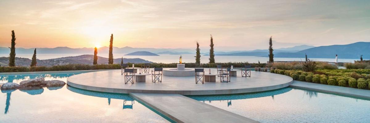 Amanzoe luxe hotel deals